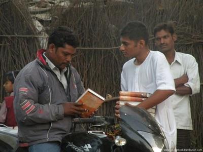 ISKCON Baroda Distributing Books