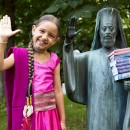 Book Distribution by Small Gopika in Russia