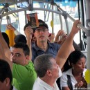 Distributing Srila Prabhupadas Mercy in Bus by Mahatma Das