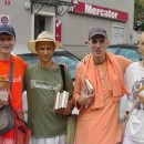 Book Distribution at Padayatra 2012 Stara Vrhnika
