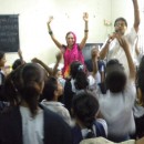 Bhaktin Radhika Distributing Gita at Khetwadi School & Senior Citizens Mankhurd