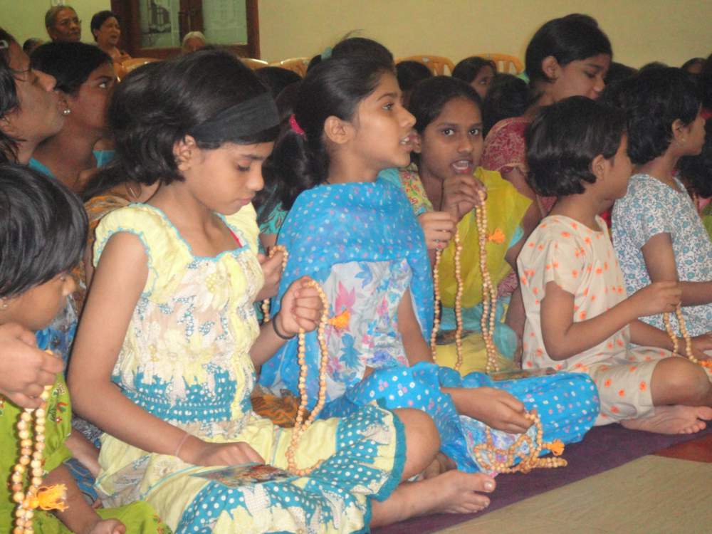 Children Chanting The Holy Name