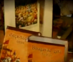 Book Distribution at ISKCON Mira Road, Janmastami 2012
