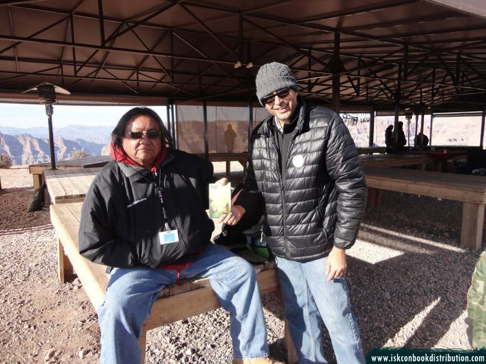 Srila Prabhupada Books reaches Hualapai Tribe in West Grand Canyo