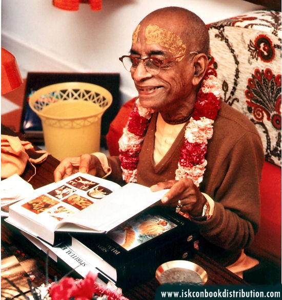 Srila Prabhupada Seeing the newly published Srimad Bhagvatam