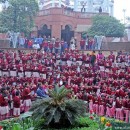 Bhagavad Gita Distribution to Students by ISKCON Delhi in Marathon 2013