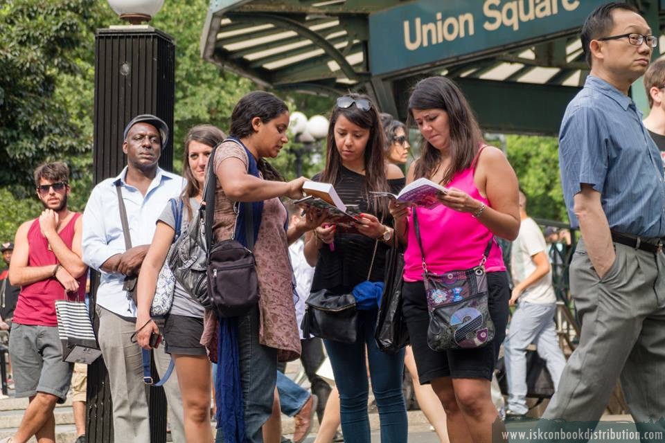 Srila Prabhupada’s book distribution going on every day in New York
