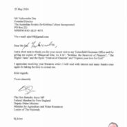 An appreciation from the Deputy Prime Minister of Australia