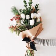 A bouquet of flowers for . . . (surprise!)