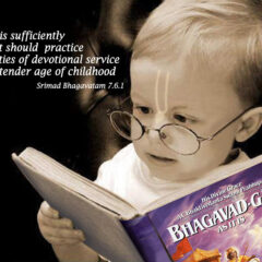 Children on book distribution