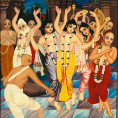 Kids sankirtan and little girl enthusiasm