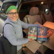 People waiting to receive Srila Prabhupada’s books…