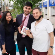 South Indian brahmana get’s book from ISKCON brahmana